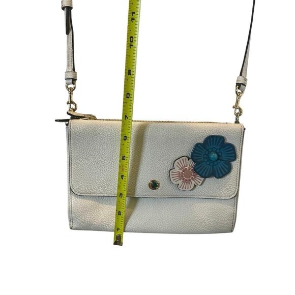 COACH CROSSBODY TEA ROSE WILLOW LEATHER CHALK COLOR VERSATILE ICONIC - Picture 4 of 16